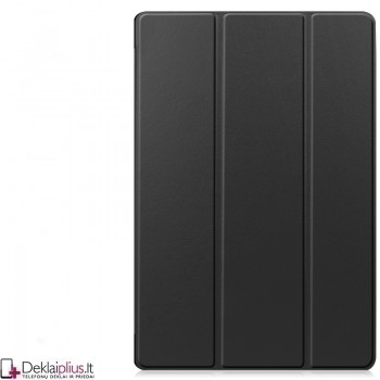 Dirbtinės odos atverčiamas dėklas - juodas (Samsung Tab S9 Fe Plus (SM-x610-x616B)